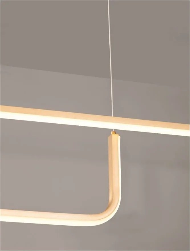 Lustra LED suspendata liniara Strita auriu