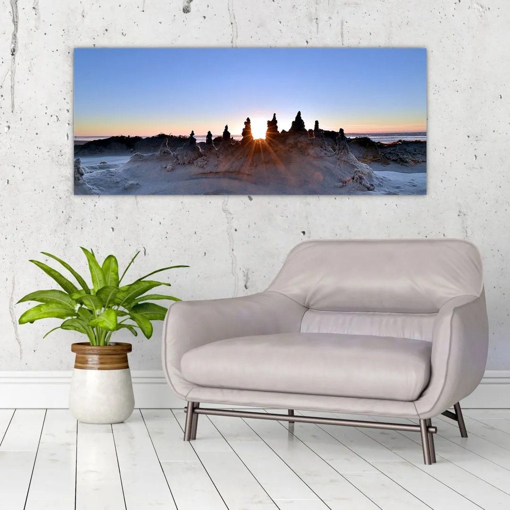Tablou cu scenerie de nisip (120x50 cm)
