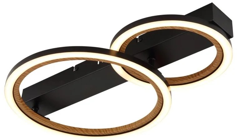 Plafoniera LED aluminiu cu efect de lemn DAKARI I