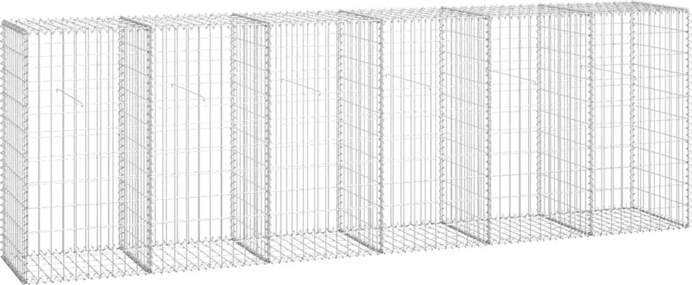 vidaXL Perete gabion cu capace, 300x50x100 cm, oțel galvanizat