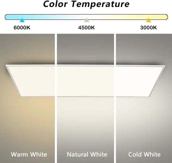 Brilagi - Plafonieră SLIMFRAME LED reglabilă cu dimmer/80W/230V 120x60 cm albă + telecomandă