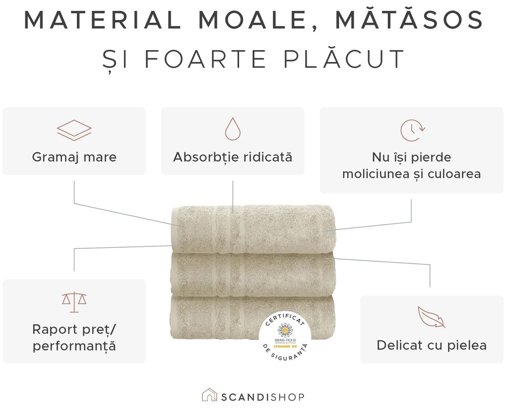 Prosop de corp Confort Maxi maro 100 x 200 cm, 100% bumbac