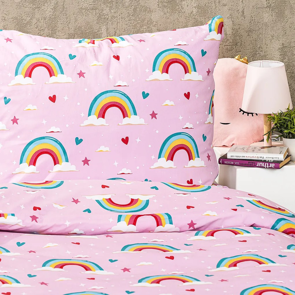 Lenjerie de pat din bumbac pentru copii4Home Rainbow, 140 x 200 cm, 70 x 90 cm, 140 x 200 cm, 70 x 90 cm