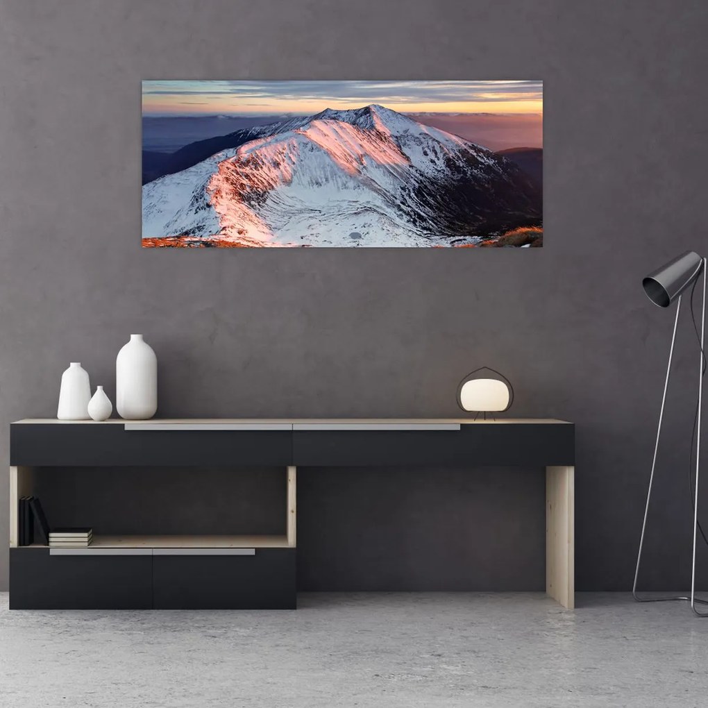 Tablou - Panoramă montană de iarnă II. (120x50 cm)