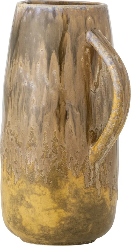 Carafă din ceramică artizanală, maro antichizat, finisaj patinat, 15×21 cm, „Lacey"