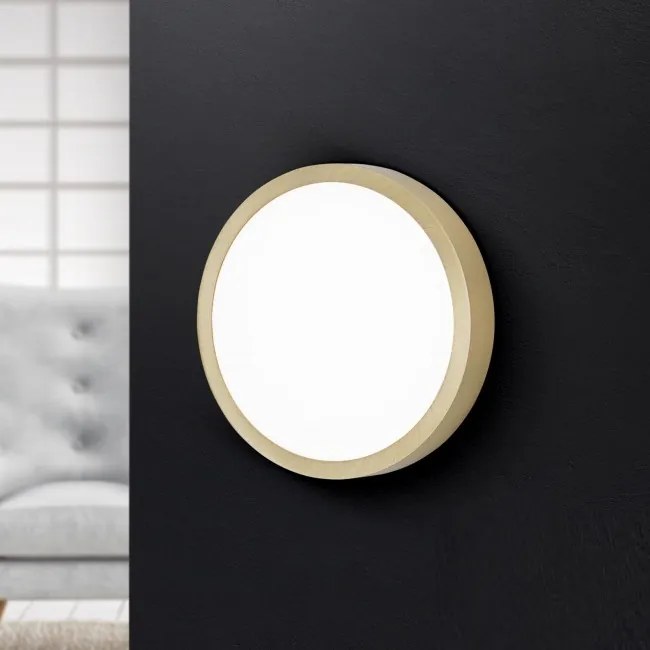 Aplica LED de perete sau tavan, Bully 14cm Antique Brass