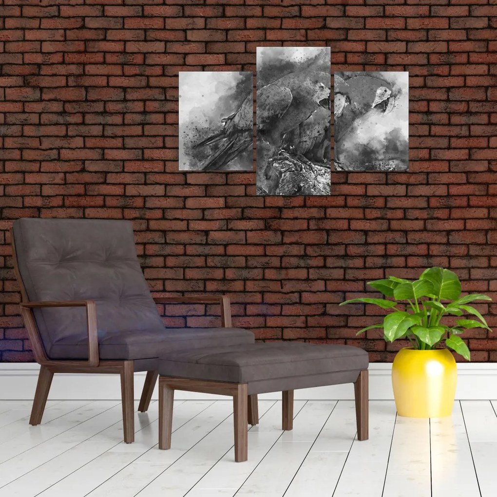 Tablou - Acuarelă papagali (90x60 cm)