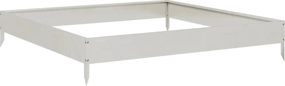 vidaXL Strat înălțat de grădină, 100x100x18,5 cm, oțel inoxidabil