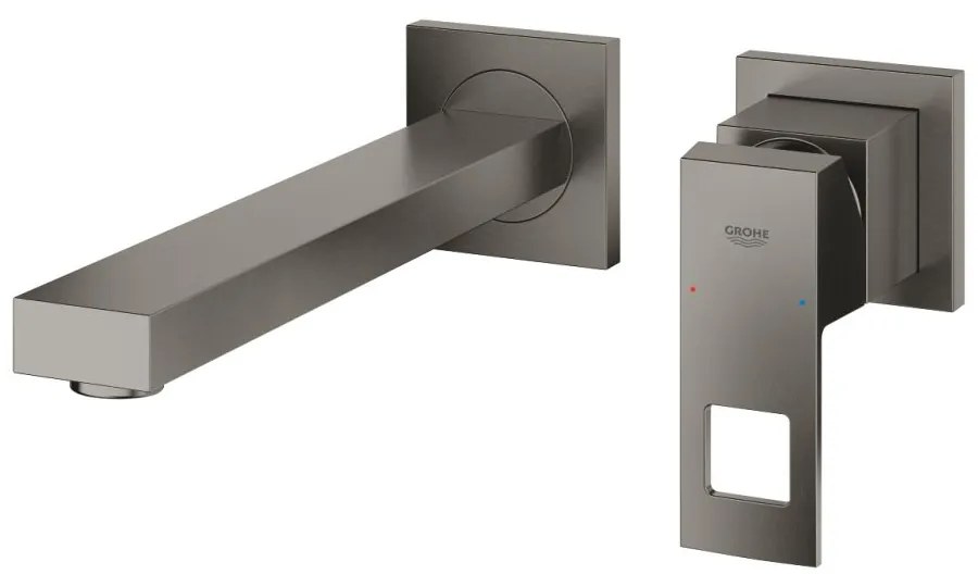 Baterie lavoar incastrata Grohe Eurocube, marimea M, antracit periat Hard Graphite Antracit periat