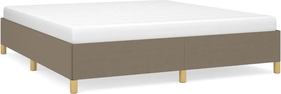 vidaXL Cadru de pat fără saltea, gri taupe, 160x200 cm, textil