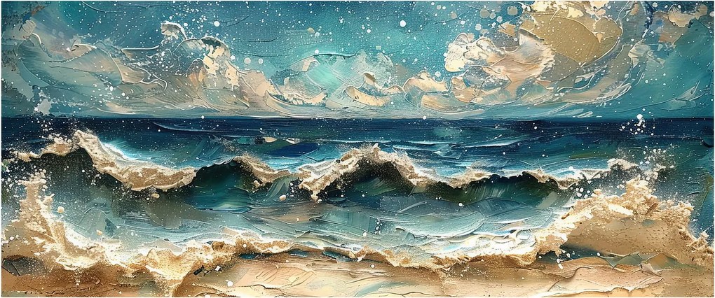 Tablou - Pictura mării (120x50 cm)
