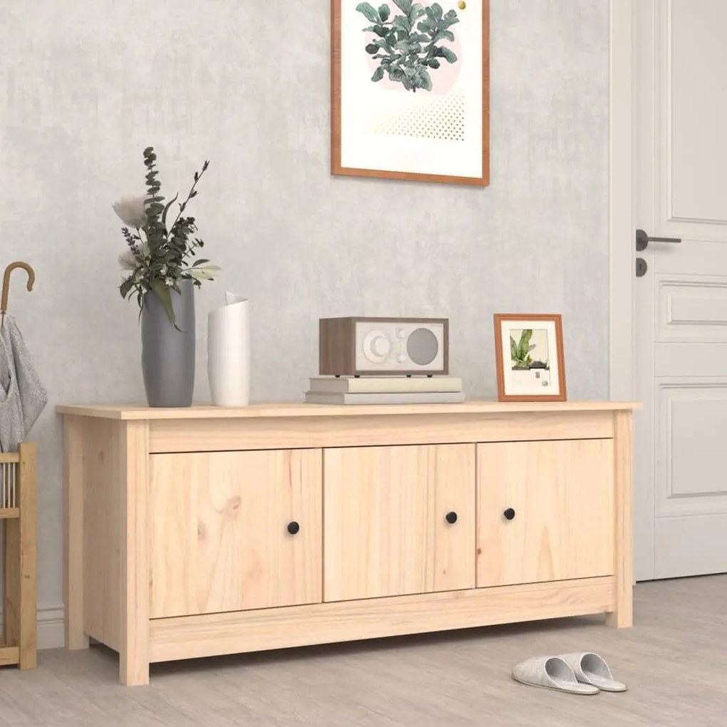 vidaXL Dulap pentru pantofi, 110x38x45,5 cm, lemn masiv de pin