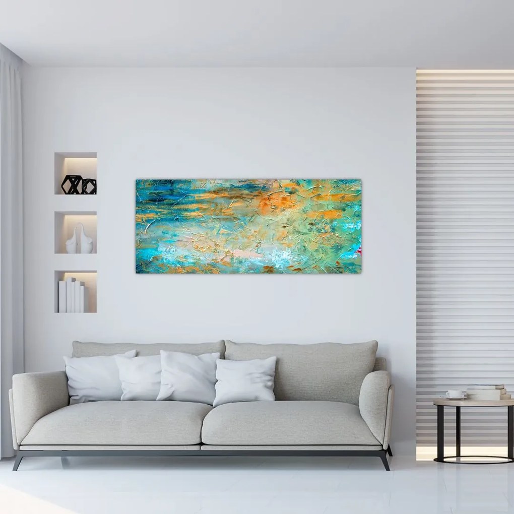 Tablou - Abstract albastru (120x50 cm)