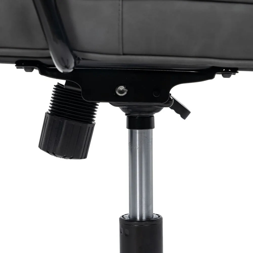 Scaun de birou gri antracit din imitație de piele – Ixia