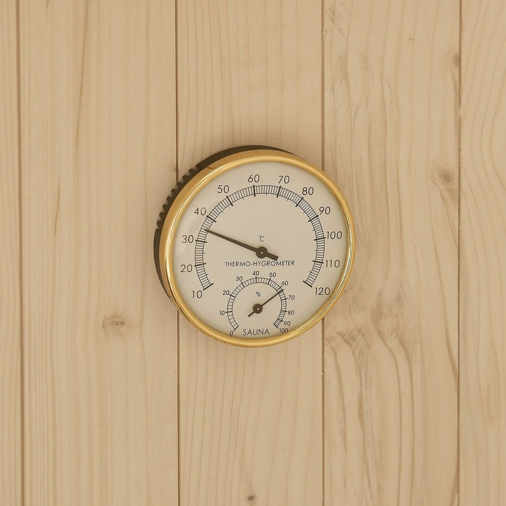 Vonkajšia sudová sauna Spitzbergen M dĺžka 120 cm priemer 190 cm (3,6 kW)
