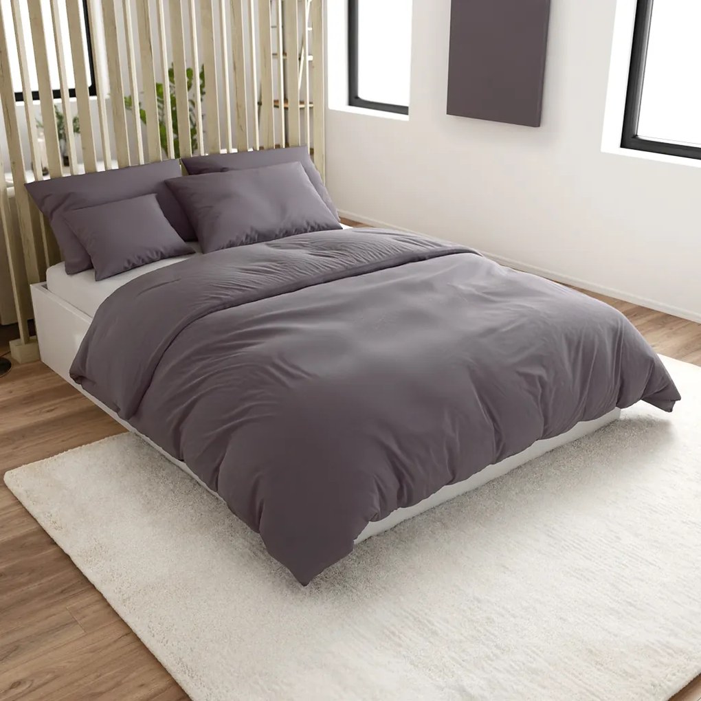 Lenjerie de pat din bumbac STANDO gri Dimensiune lenjerie de pat: 2 buc 70 x 90 cm | 200 x 220 cm