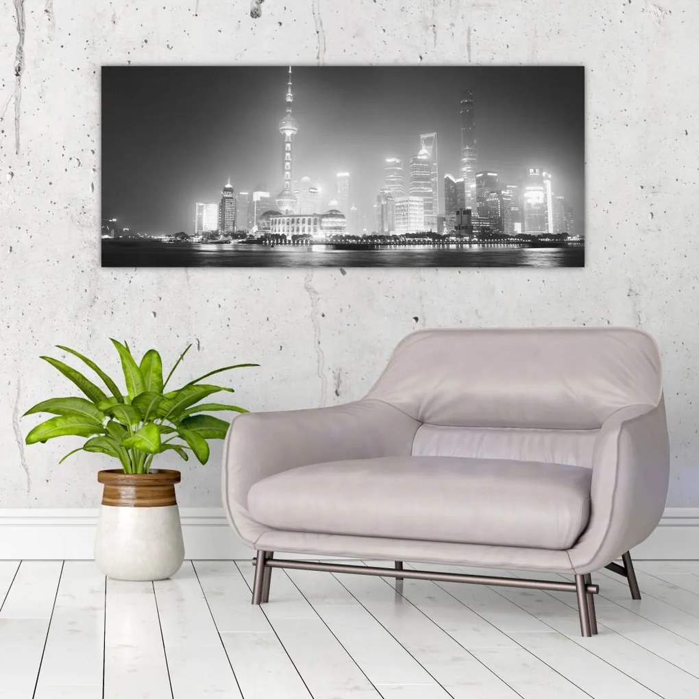 Tablou cu zgârăie nori moderene (120x50 cm)