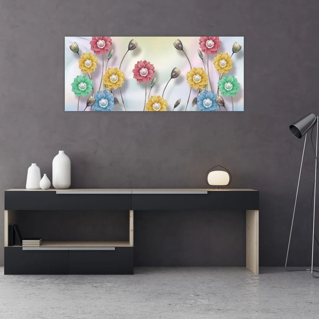 Tablou - Lunca colorată (120x50 cm)