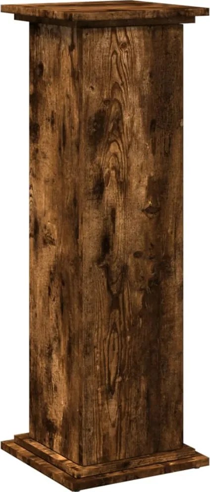 vidaXL Suport prezentare cu depozitare stejar fumuriu 31x30x90 cm lemn