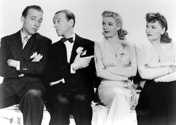 Fotografie Bing Crosby, Fred Astaire, Virginia Dale And Majorie Reynolds.