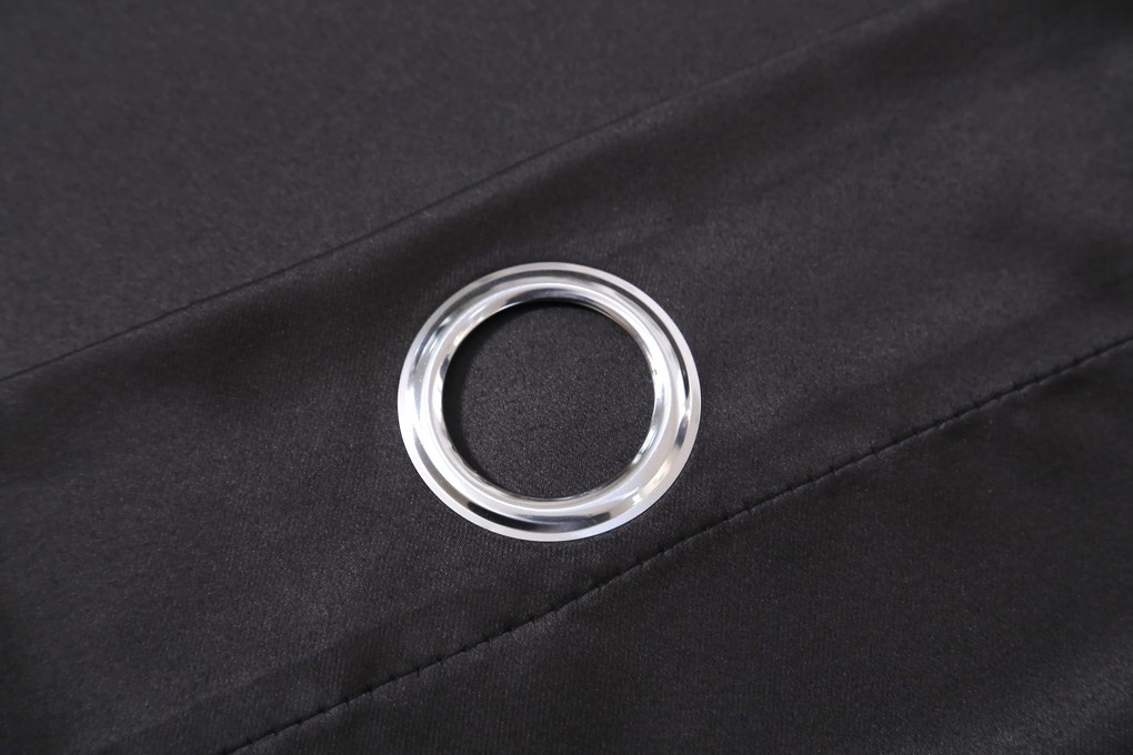 Draperie neagra OXFORD 140x250 cm Agatat: Inele metalice