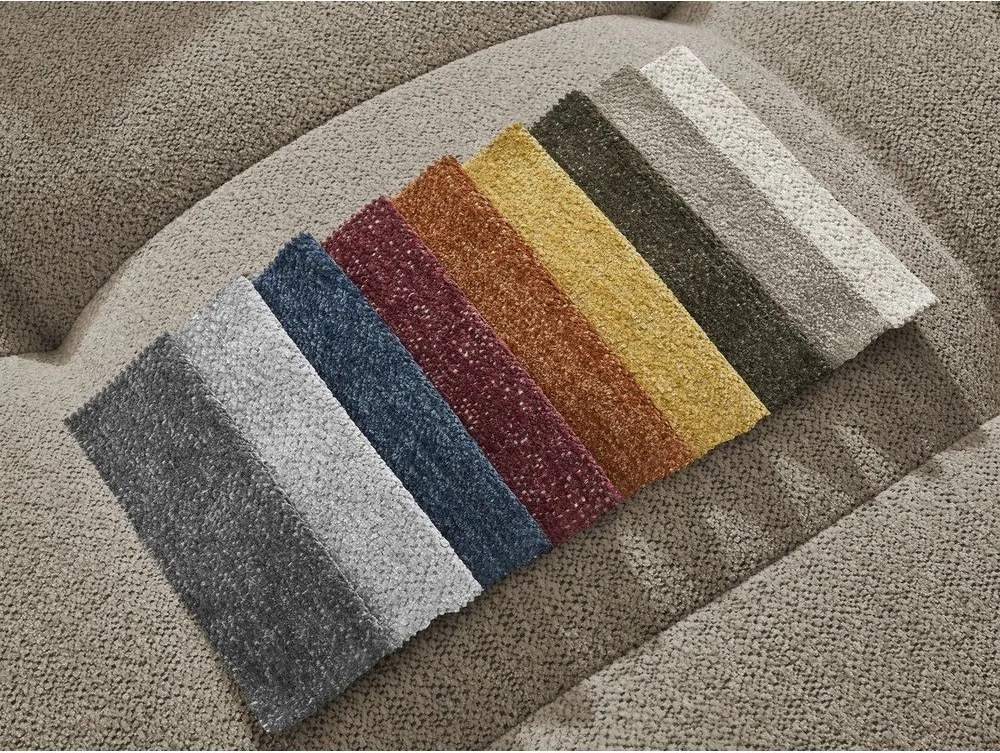 Colțar bej extensibil/cu spațiu de depozitare cu tapițerie din chenille (cu colț pe partea stângă/cu șezlong) Roxelane – Bobochic Paris