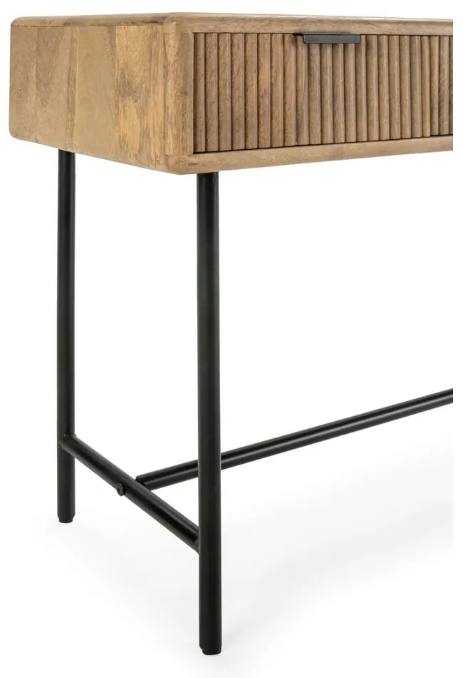 Masă consolă în culoare naturală din lemn de mango 38x100 cm Mundra – MOME