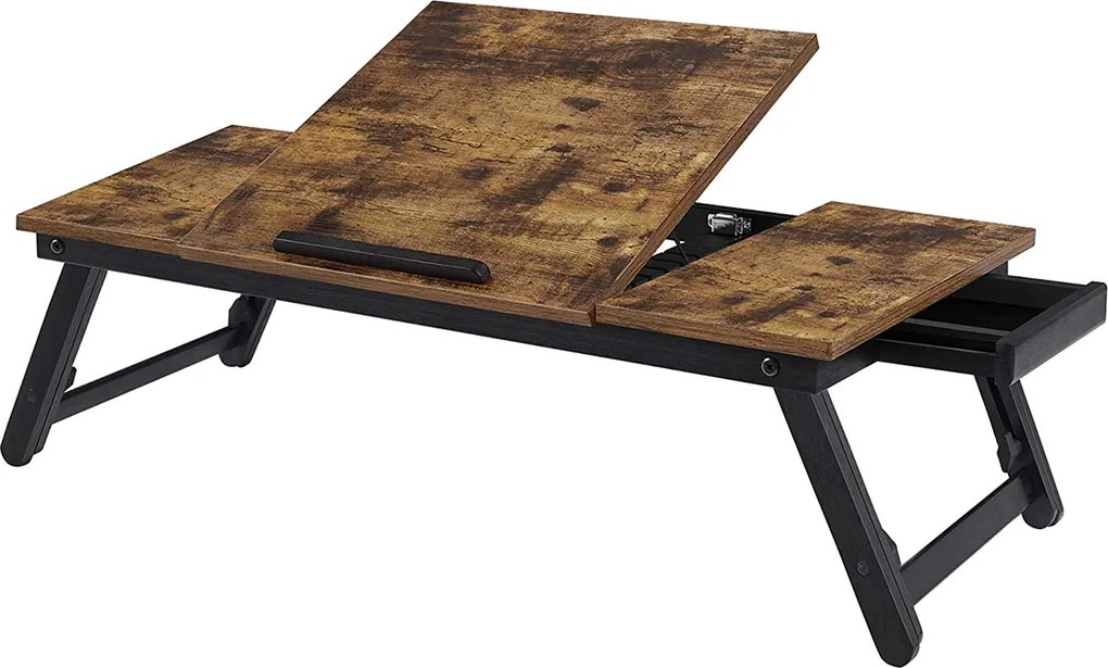 Masuta pentru laptop VAREXO, rustic maro/negru