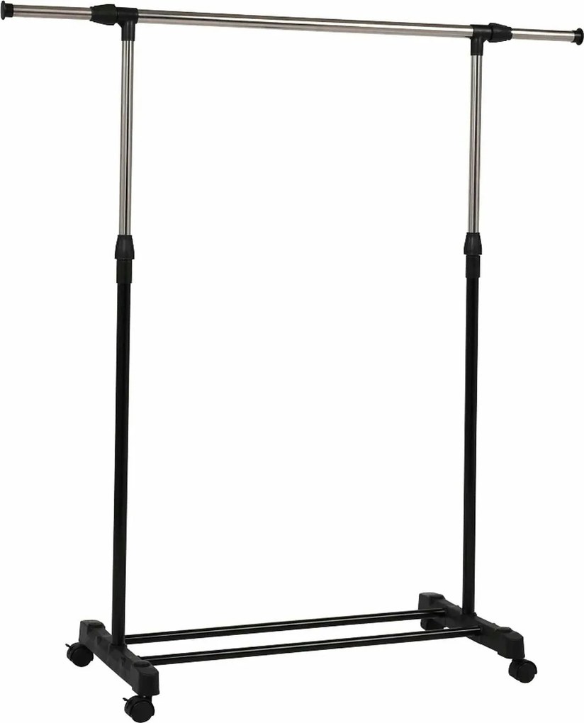 Stander haine HILAR, negru/crom, metal/plastic, 80x43x150 cm