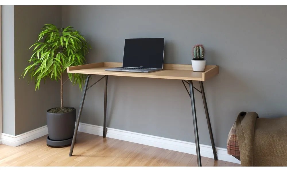 Birou cu aspect de lemn de stejar 52x115 cm Rayburn - Woodman