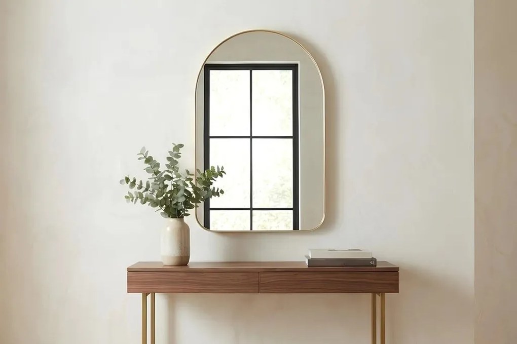 Oglinda de perete ARCA 90cm auriu