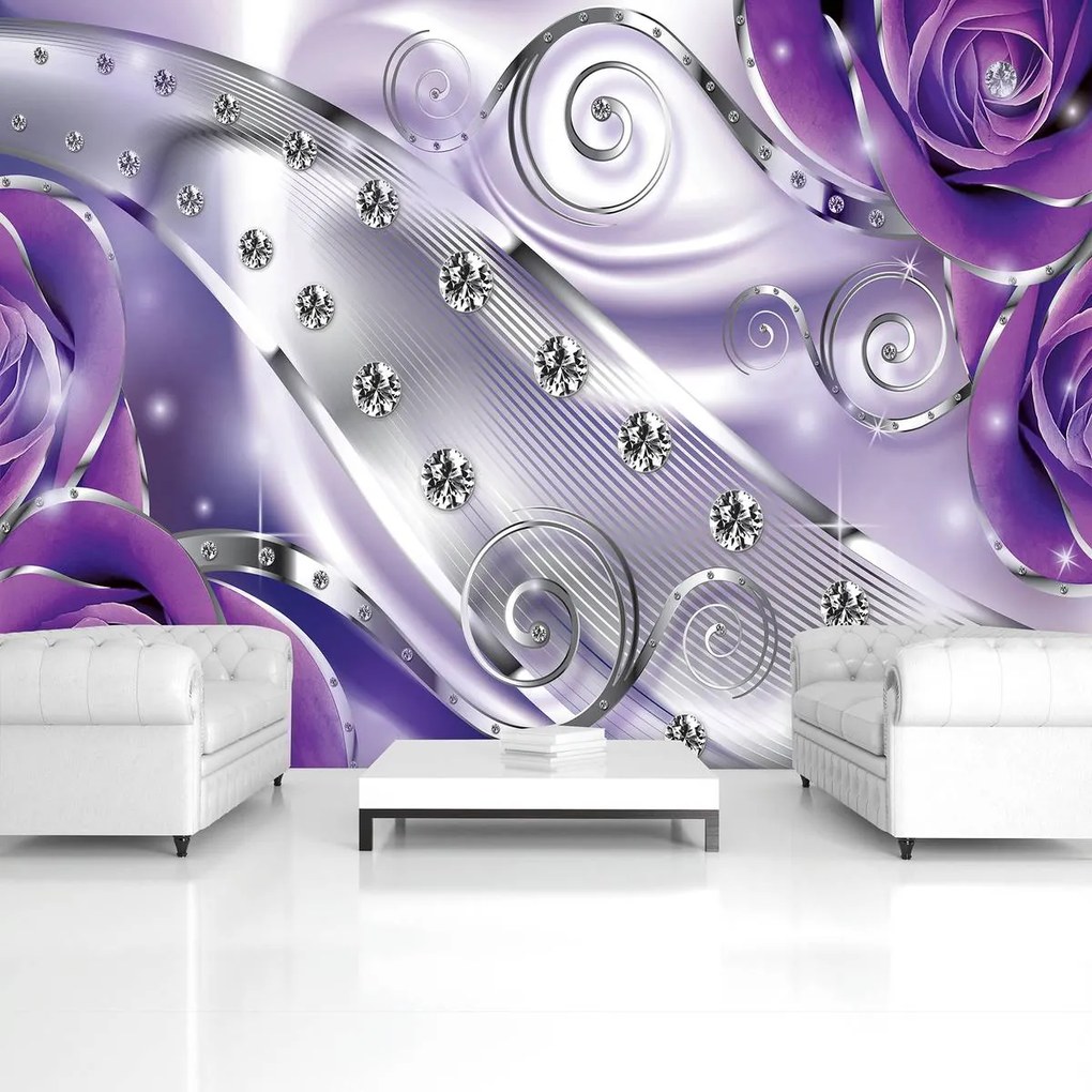 Fototapet - Abstracție  violetă (254x184 cm)