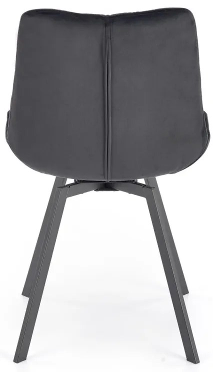 Scaun catifea K519 velvet negru