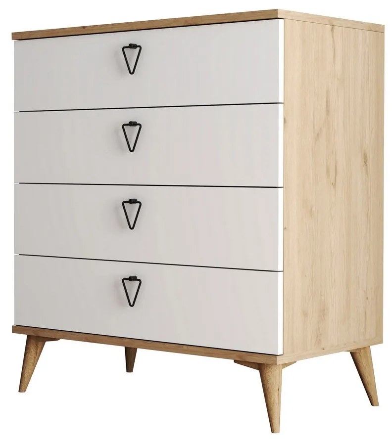 Comodă Versa White and Oak