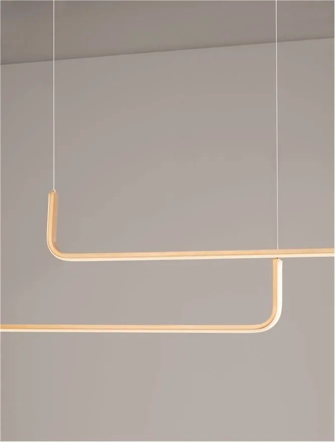 Lustra LED suspendata liniara Strita auriu