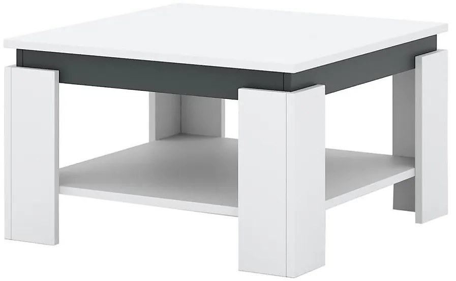 Masă de cafea OLAF alb/antracit