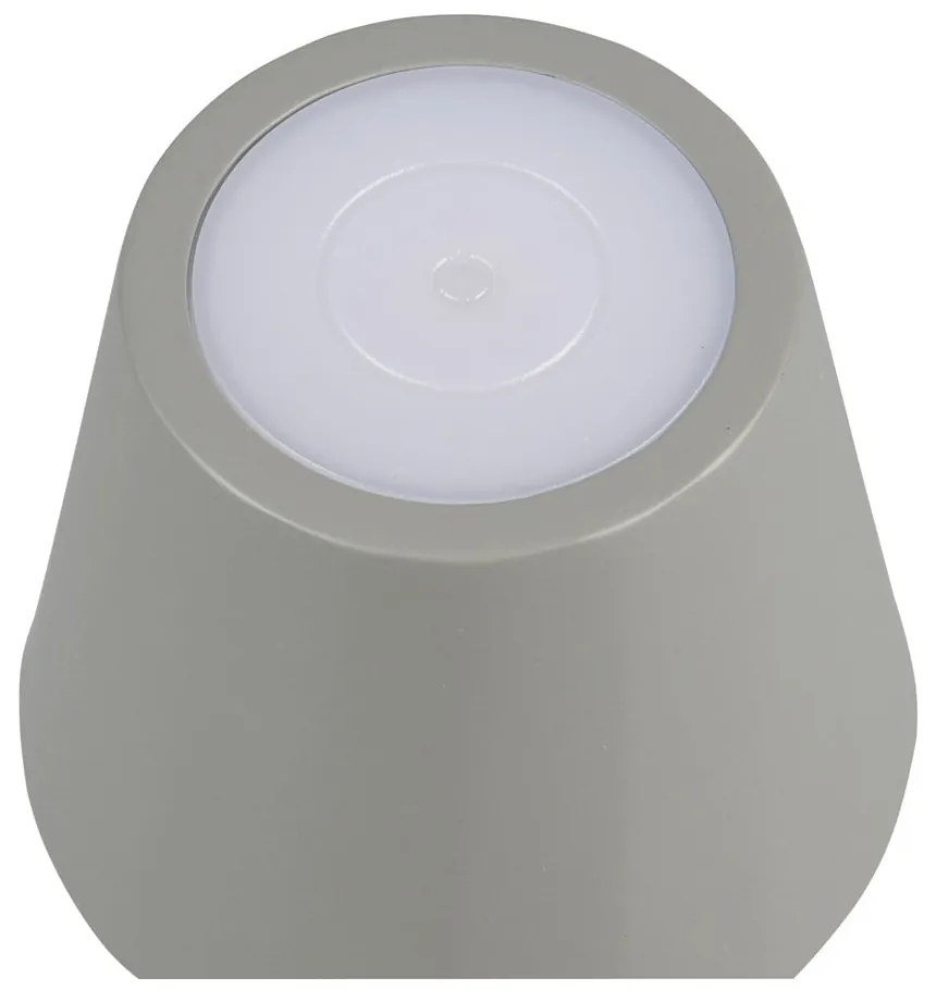 Veioză gri LED cu abajur din metal (înălțime 21 cm) Diaz – Reality