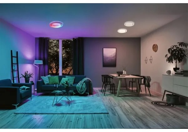 Plafonieră dimabilă LED RGBW/22W RAINBOW 230V Paulmann 70546 + telecomandă