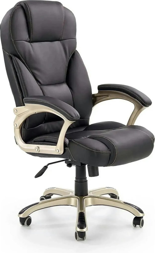 Scaun directorial DESMOND, negru, piele ecologica, 67x70x112/119 cm