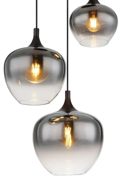 Lustră pe cablu MAXY 3xE27/40W/230V negru Globo 15548-3H