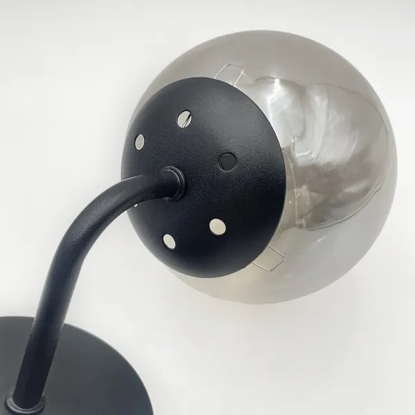 Brilagi - Lampă de perete MALIVA 1xE14/15W/230V negru/fumuriu