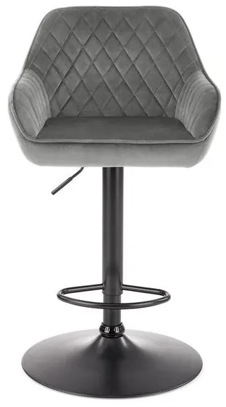 Scaun de bar H103 velvet gri