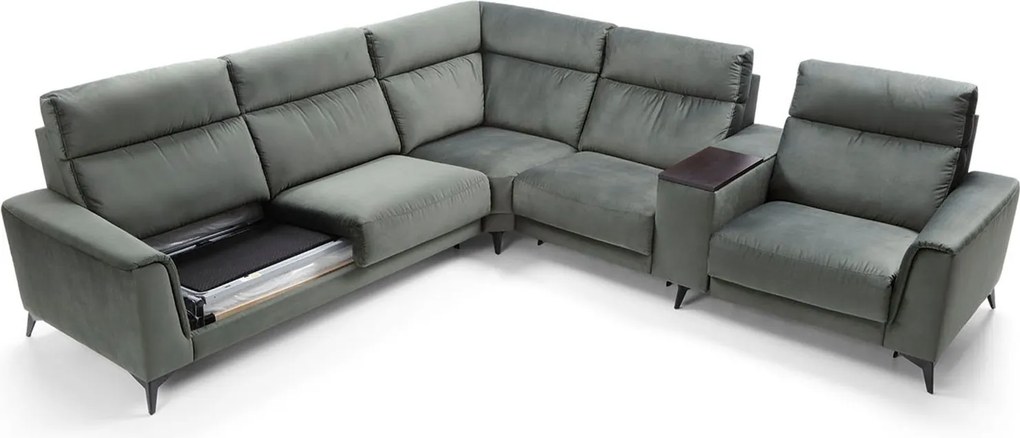 Colțar lemn masiv LEGATO, 297 × 105 × 312 cm - Stânga
