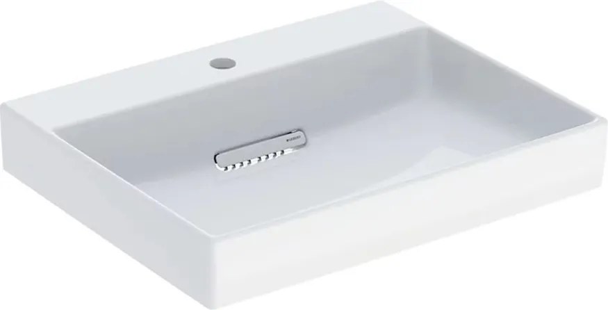 Lavoar pe mobilier Geberit One cu scurgere speciala 60 cm alb cu orificiu baterie