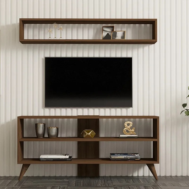 Set mobilier pentru living Prestige, Pako World, Nuc, 120x29x50 cm