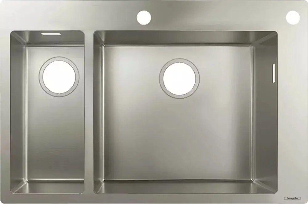 Chiuveta bucatarie Hansgrohe S71 inox 75.5x50 cm cu orificiu buton control