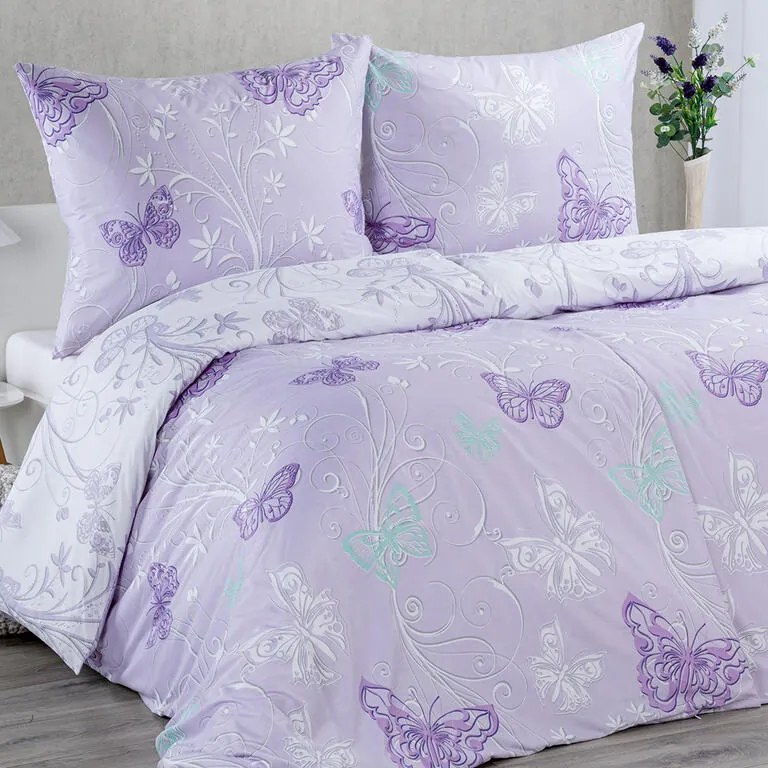 Lenjerie de pat din microfibră FLUTURI pat simplu