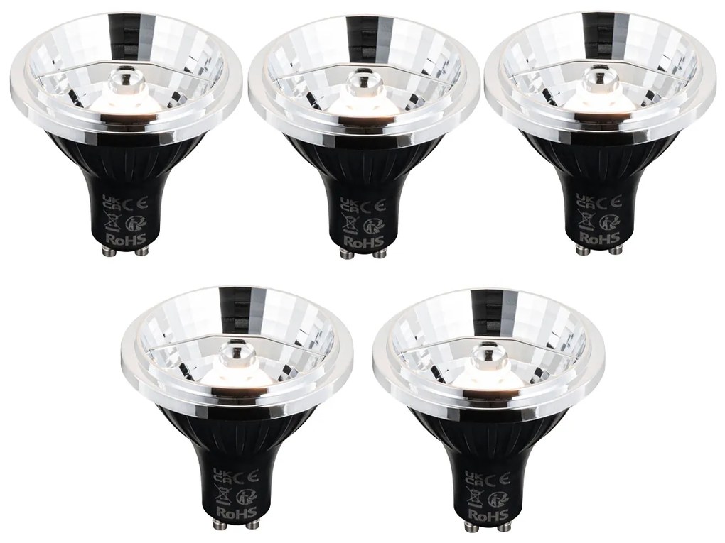 Set de 5 becuri LED GU10 inteligente reglabile AR70 6W 500 lm 2200 - 6500K