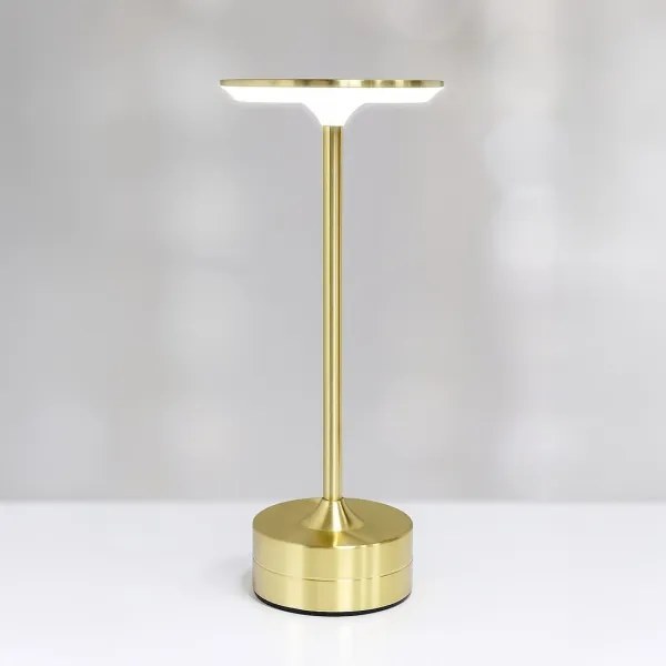 Lampă de birou LED tactilă reîncărcabilă TAVOLO, 2,5W/5V, 2400 mAh, 3000-6000K, aurie