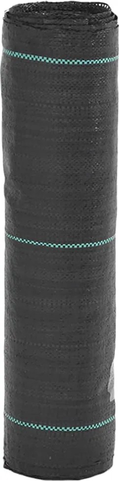 vidaXL Membrană antiburuieni, negru, 0,5x10 m, PP